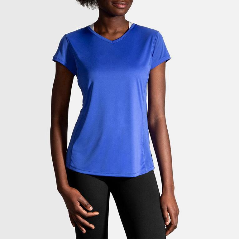 Brooks Stealth Hardloopshirt voor Dames Blauw (TMZCV-7314)